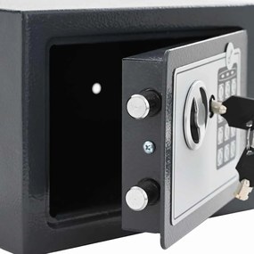 vidaXL Ψηφιακό Ασφαλές Σκούρο γκρι 23 x 17 x 17 εκ. Ατσάλι