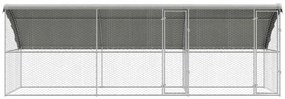 vidaXL Κλουβί Σκύλου 3 pcs Ασημί 6 x 2 x 2 m Γαλβανισμένος χάλυβας