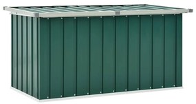 vidaXL Μπαούλο Αποθήκευσης Κήπου Πράσινο 129 x 67 x 65 εκ.
