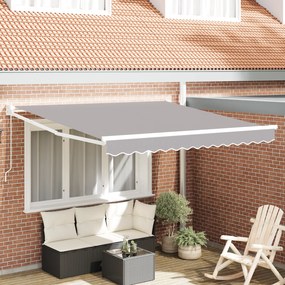 vidaXL Σκηνίτσα Αναδιπλούμενη Ανοιχτό γκρι 350 x 250 εκ ύφασμα
