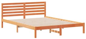 vidaXL Σκελετός Κρεβατιού Καφέ κεριού 160 x 210 cm Μασίφ ξύλο πεύκου