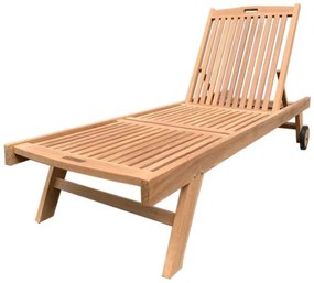 Ξαπλώστρα παραλίας TEAK 35(Υ) x 65 x 197εκ