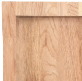 vidaXL Επιφ Τραπεζιού Αν Καφέ 80x40x(2-6)εκ. Ακατέργ. Μασίφ Ξύλο Δρυός