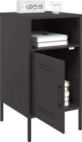 vidaXL Κομοδίνο Μαύρο 36x39x68 εκ. από Χάλυβα