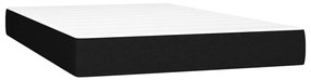 vidaXL Κρεβάτι Boxspring με Στρώμα Μαύρο 120x200 εκ. Υφασμάτινο