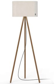 Φωτιστικό Δαπέδου Belmont 10693/10697 64,6x17x158,8cm 2xE26 30W White-Walnut Pablo Designs