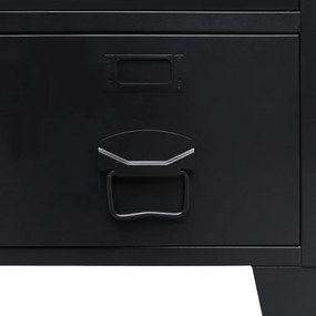 vidaXL Ντουλάπι με Βιομηχανικό Στιλ Μαύρο 67 x 35 x 107 εκ. Μεταλλικό