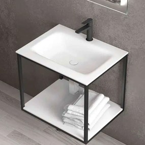 Βάση Νιπτήρα New Sospeso NEWB60N 60×46×50cm Black Karag Stainless Steel