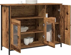 vidaXL Πλαϊνό γραφείο Παλιό ξύλο 100 x 35 x 75 εκ.