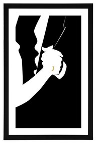 Αφίσα με πασπαρτού Επισφράγιση της αγάπης - 20x30 black