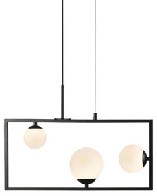 Φωτιστικό Οροφής Τρίφωτο Aca Quadro OD91543PB Black