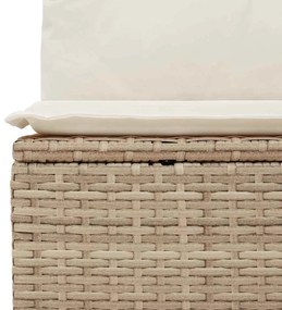 vidaXL Σετ Καναπέ Κήπου 3 pcs Μπεζ, Κρέμα Πολυ rattan, βαμμένο ατσάλι