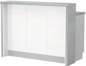 Πάγκος νησίδας Hudson-Μήκος: 135 εκ.-Λευκό-Chromix Silver