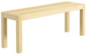 HOMCOM Πάγκος Ξύλινος Πάγκος Κουζίνας, Μασίφ Ξύλο, Πάγκος 3 Θέσεων, 120 cm x 33 cm x 45 cm, Φυσικό