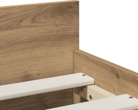 vidaXL Σκελετός Κρεβατιού Artisan Δρυς 100 x 200 cm Επεξεργασμένο Ξύλο