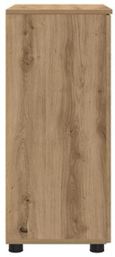 vidaXL Ντουλάπι Μπάνιου με ράφι με πόρτα artisan δρυς 60 x 35 x 80 εκ