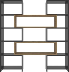 Βιβλιοθήκη Μαύρο / Δρυς MIFIMU 163.5x22x150