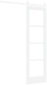 vidaXL Ολισθητή Πόρτα Λευκό 61 x 198.5 εκ. Ξύλο και μέταλλο