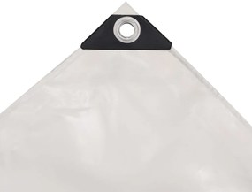 vidaXL Μουσαμάς 650 γρ./μ.² Λευκός 2 x 3 μ.