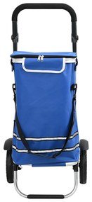 vidaXL Καρότσι Αγορών Μπλε 36.5 x 46.5 x 100.5 εκ Ύφασμα Oxford