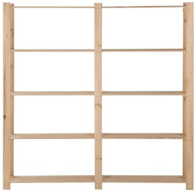vidaXL Ραφιέρα 5 Επιπέδων 170 x 28,5 x 170 εκ. από Μασίφ Ξύλο Πεύκου