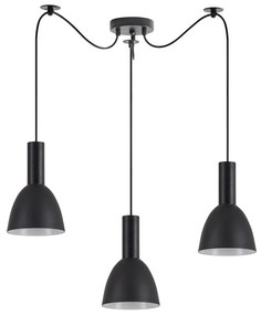 Φωτιστικό Οροφής  SE21-BL-4-BL3-MS2 ADEPT TUBE Black Pendant Black Metal Shade+