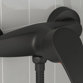 vidaXL Μίξερ ντους Μαύρο G 1 / 2 ίντσες