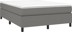 vidaXL Κρεβάτι Boxspring με Στρώμα Σκούρο Γκρι 140x200 εκ Υφασμάτινο