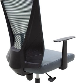 Καρέκλα γραφείου Ghost pakoworld με ύφασμα mesh χρώμα μαύρο - γκρι