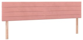 Κεφαλάρι Κρεβατιού LED Ροζ 180x5x78/88 εκ. Βελούδινο 3121817