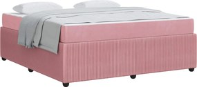 vidaXL Σκελετός Κρεβατιού Ροζ 180 x 200 cm ύφασμα