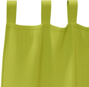 vidaXL Κουρτίνες Μαύρης Ύφανσης με Δαχτυλίδια 2 pcs Πράσινο