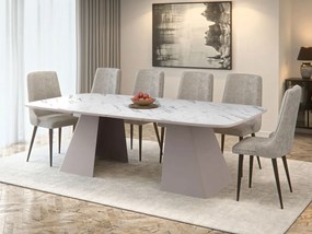 Τραπέζι Nova Επεκτεινόμενο-Λευκό Μάρμαρο - Cashmere