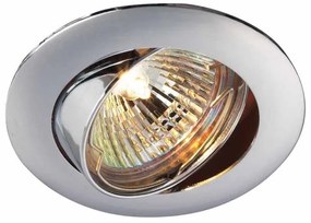Χωνευτό Σποτ Φωτιστικό Οροφής MR16 50W LN129A/B Στρογγυλό Sunlight-LN129A/B CH G4-Χρώμιο LN129A/B CH G4