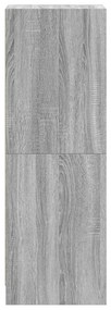 vidaXL Ντουλάπι Γκρι Sonoma 35 x 37 x 109 εκ. με Γυάλινες Πόρτες