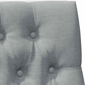 vidaXL Ταπετσαρισμένο κεφαλάρι Ανοιχτό γκρι 100 cm