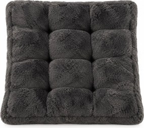 Γούνινη Μαξιλάρα Δαπέδου (50x50x12) Pol Rugs & Mats Rabbit D.Grey