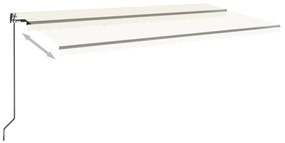 vidaXL Τέντα Συρόμενη Αυτόματη Κρεμ 600x350 εκ.