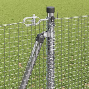 vidaXL 50 x 1,2 m Γαλβανισμένο Ατσάλι Ψυχρής Βύθισης Ασημί Δίχτυ
