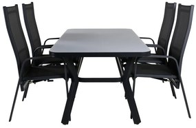 Σετ Τραπέζι και καρέκλες Dallas 3593, Spraystone, Ύφασμα, Μέταλλο | Epipla1.gr