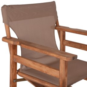 Σκαμπό Μπαρ Σκηνοθέτη ΛΗΜΝΟΣ C10374.04 Καρυδί με Μόκα Textilene 58x58x118 εκ. 58x58x118 εκ.