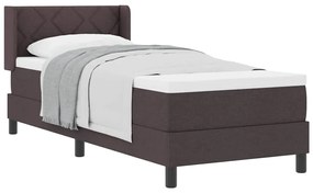 vidaXL Κρεβάτι box spring με στρώμα με στρώμα Σκούρο Καφέ 80 x 200 cm