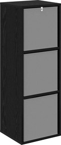 vidaXL Πλαϊνό γραφείο με συρτάρι Μαύρη Οξυά 35 x 32 x 99,5 εκ