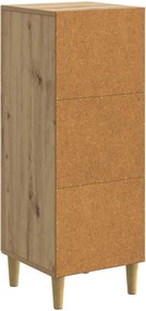 vidaXL Πλαϊνό γραφείο Artisan Δρυς 33 x 34,5 x 90 εκ