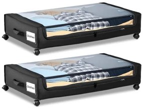 VEVOR Under Bed Storage with Wheels 30.3x18.5x6.8 In Rolling Storage Bags 2 Pack