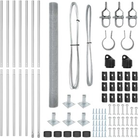 vidaXL Στύλος Περιφράξεων Ασημί