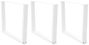vidaXL Πόδια Τραπεζαρίας Σχήματος V 3 τεμ. Λευκά 100x (72-73,3) εκ. Ατσάλι