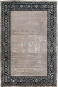 Χαλί Indilook 4462A 62 Black-Dark Grey Βιοκαρπέτ 200X290cm