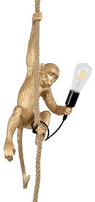 01803 GloboStar® GLOBOSTAR® APES 01803 Μοντέρνο Κρεμαστό Φωτιστικό Οροφής με Ντουί 1 x E27 AC 220-240V IP20 - Χρυσό & Μπεζ - Μ26 x Π28 x Υ69cm