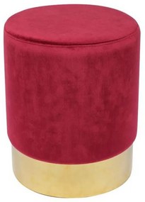 Σκαμπό Sol  Ε7030,3 D.37x44cm Gold-Red Velure Metal, Fabric
